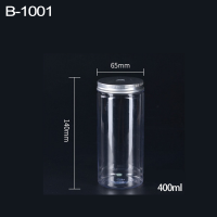 400ml 14oz Plastic round Food Grade clear round Beverage PET juice water Bottle with Aluminum cap