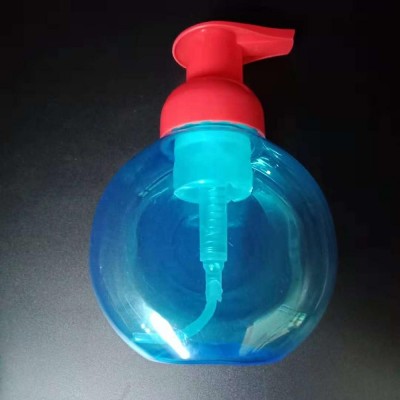 Plastic cheap baby lotion bottle shower gel round bottle with pump 250ml hand sanitizer bottle from factory